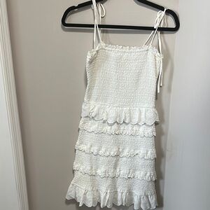 Storia White Ruffle Dress